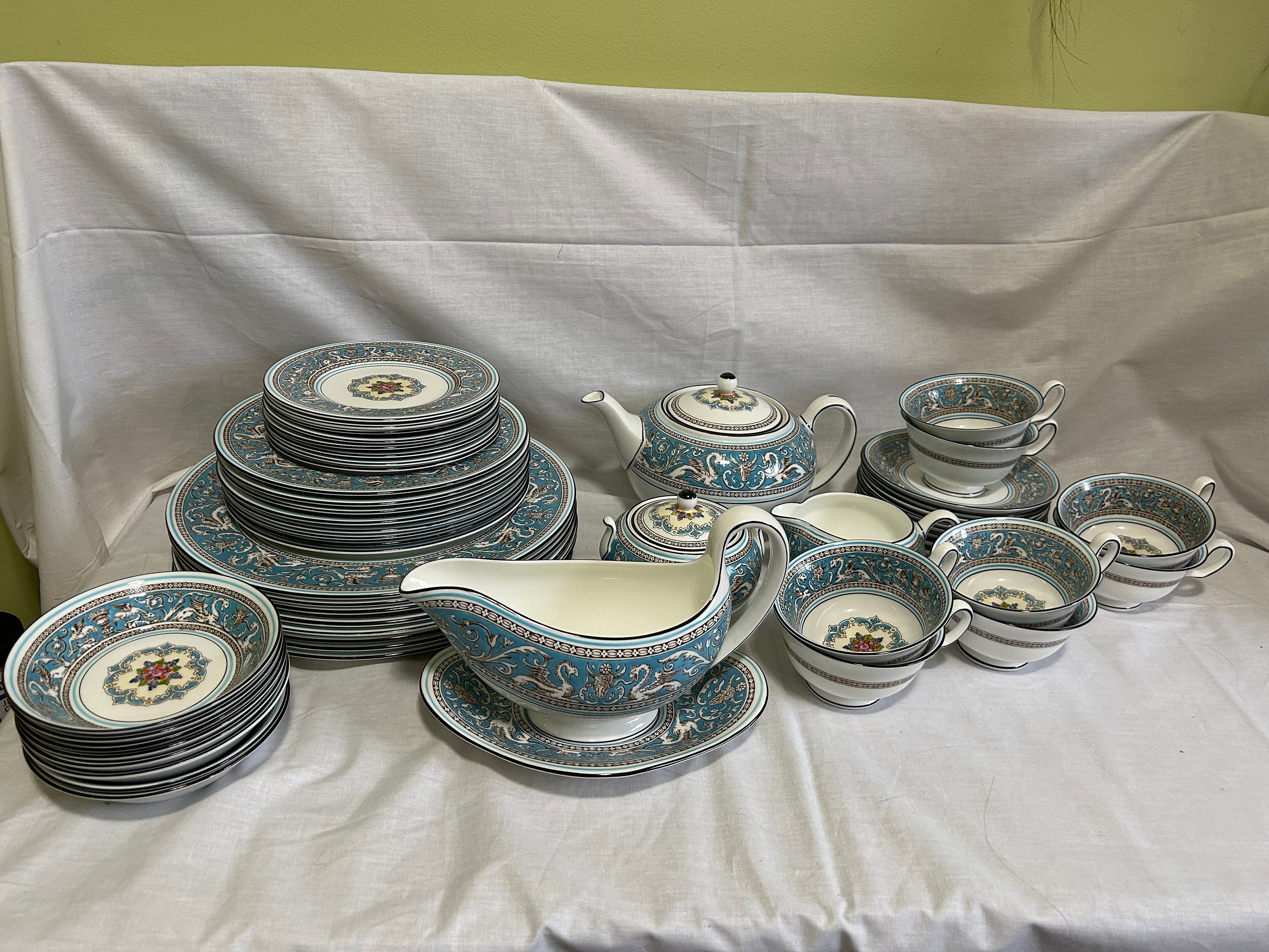 Wedgewood Turquoise Florentine - Etsy