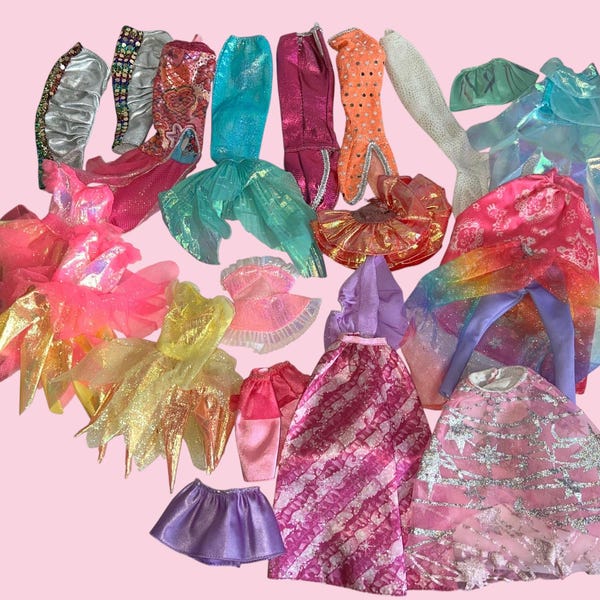 Lot of Assorted BARBIE PRINCESS FAIRY Mermaid Outfits & Skirts