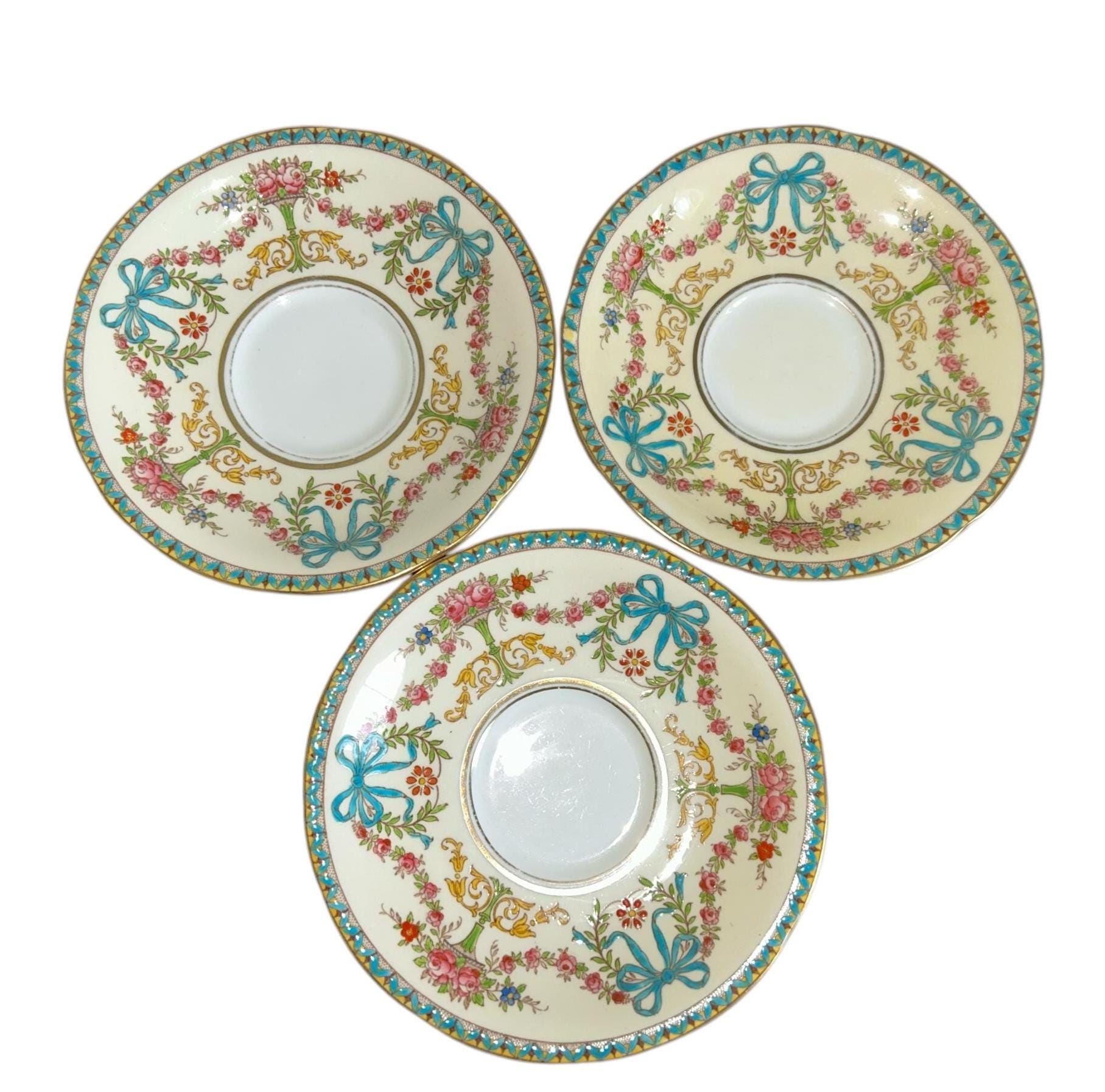Antique AYNSLEY ROSEDALE Ribbons & Bows Dinnerware and Serving Ware ...