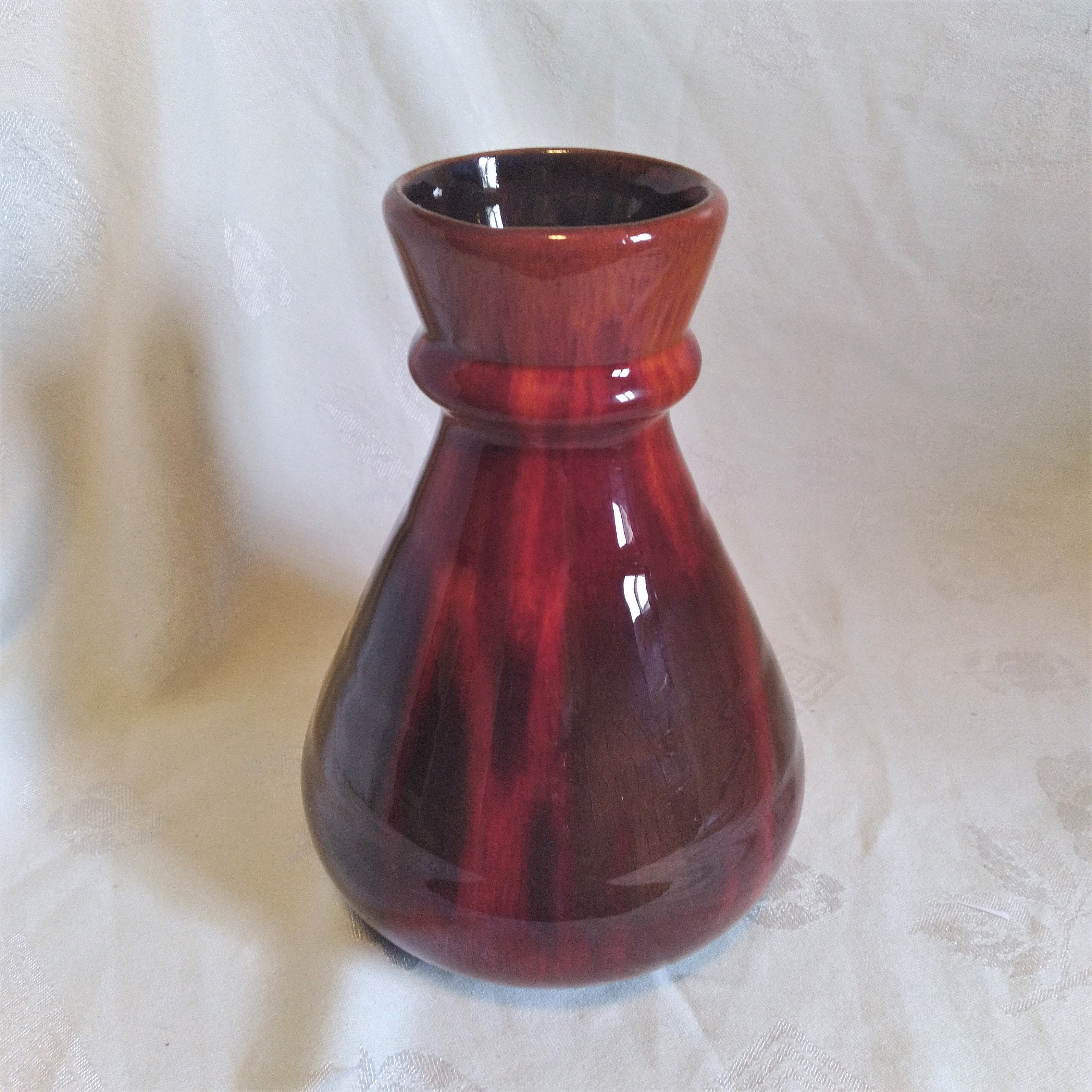 BLUE MOUNTAIN POTTERY Vase Rare Red Glaze Etsy