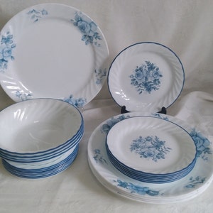 CORELLE BLUE VELVET Roses Dinnerware **Sold Separately**