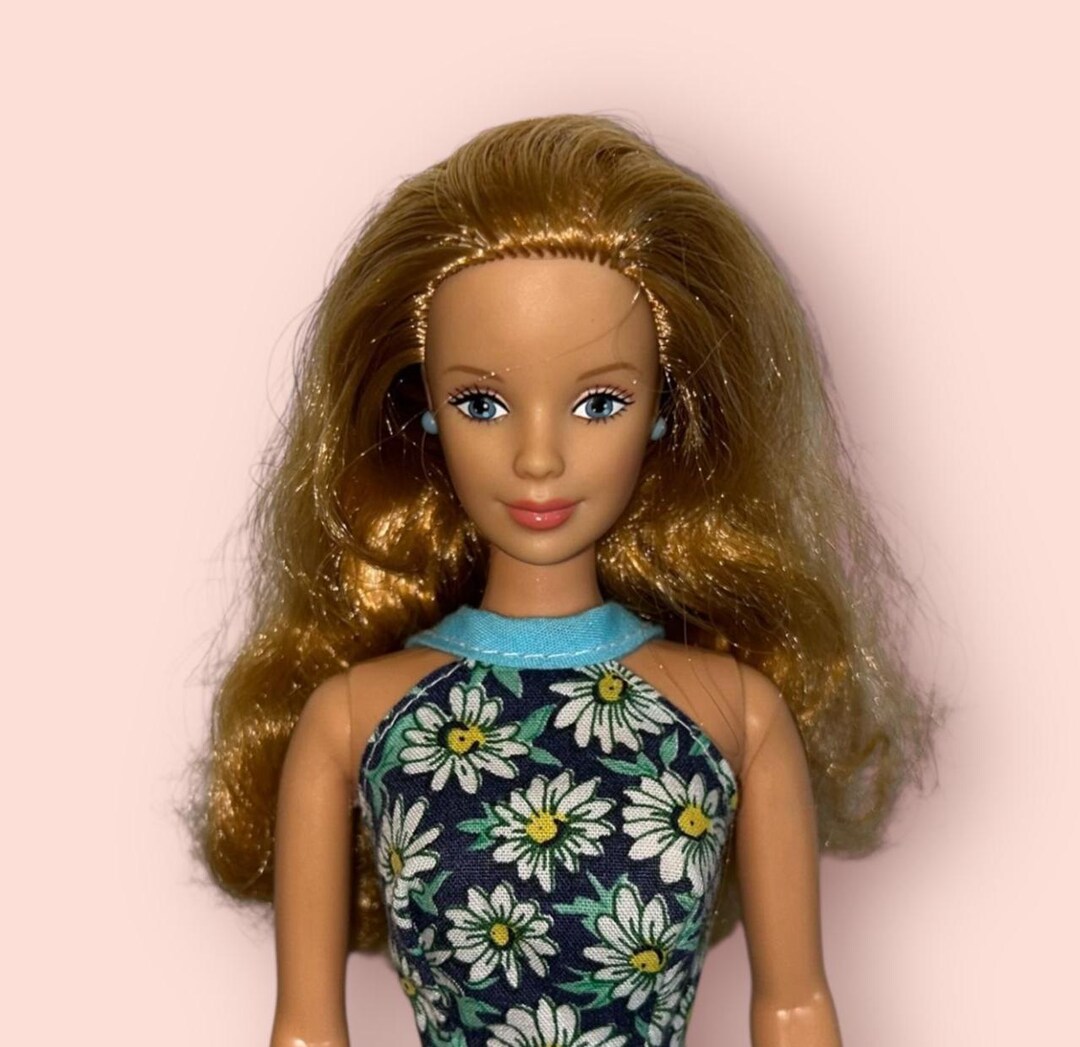 1990's BARBIE DOLL STRAWBERRY Blonde Mackie Face Re-dressed Mattel
