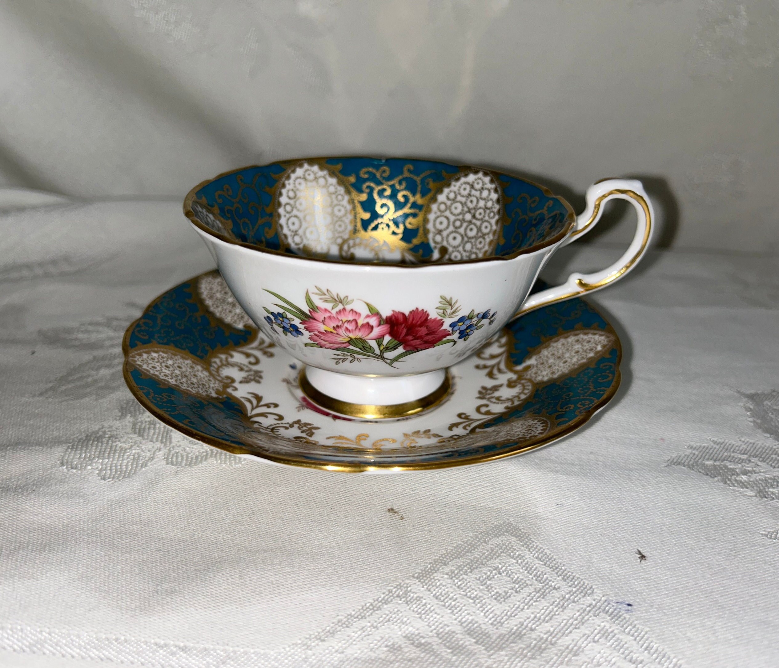 パラゴン ヴィンテージ グリーン antique Paragon フルーツ絵柄トリオ 