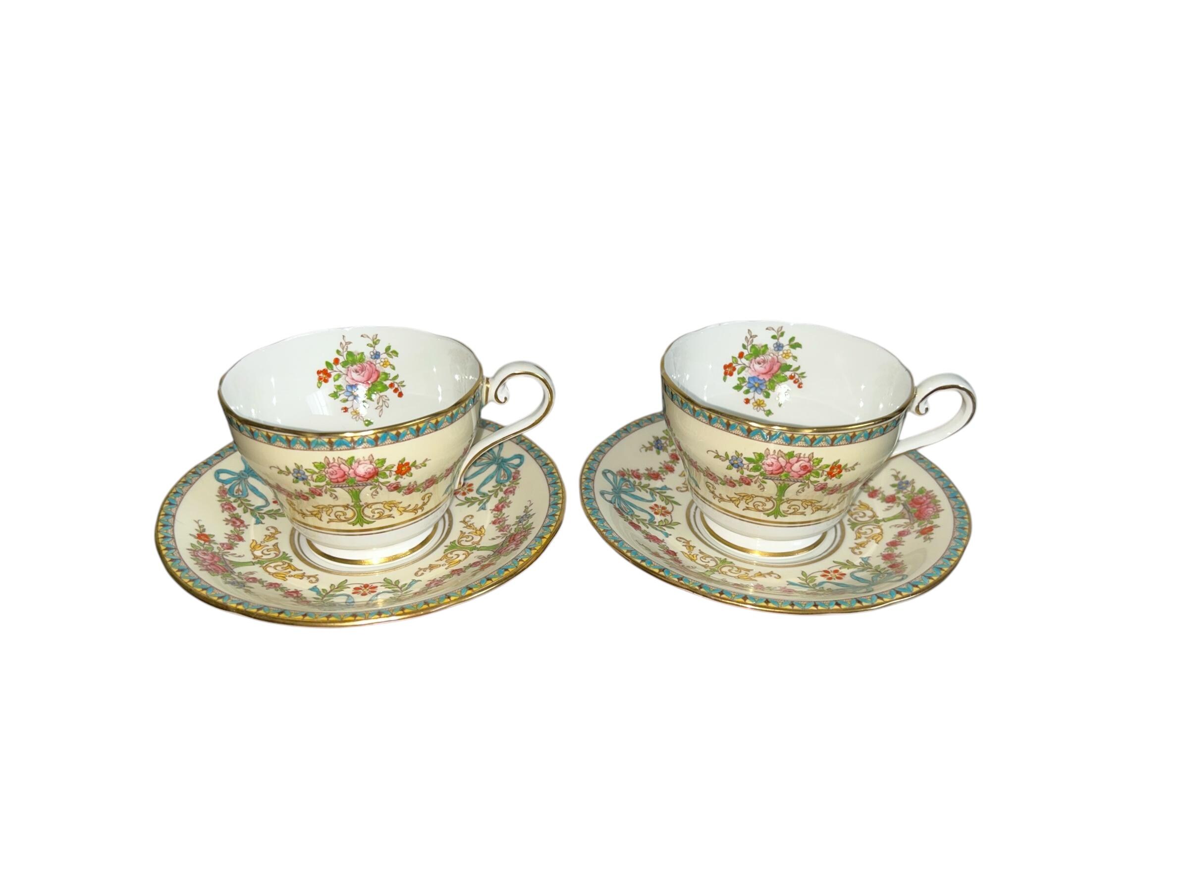 Antique AYNSLEY ROSEDALE Ribbons & Bows Dinnerware and Serving Ware ...