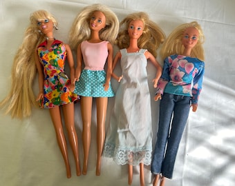 4 ASSORTED VINTAGE BARBIE Dolls 1970's, 80's