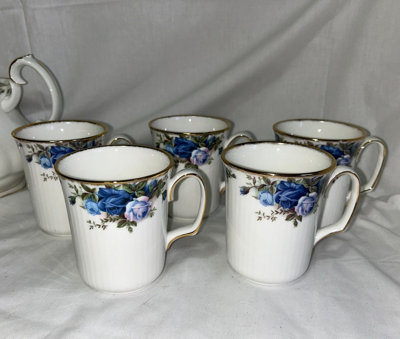 ROYAL ALBERT MOONLIGHT Rose Teapot, Sugar Bowl, Plates, Mugs and Cups & Saucers Sold Separately image 4