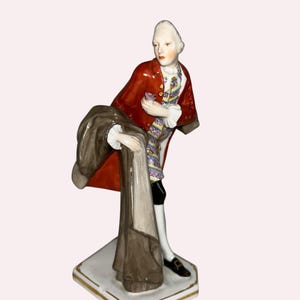 Rare NYMPHENBURG "THE GENTLEMAN" or "Der Kavalier" Figure by Franz Anton Bustelli Circa 1760 As Found