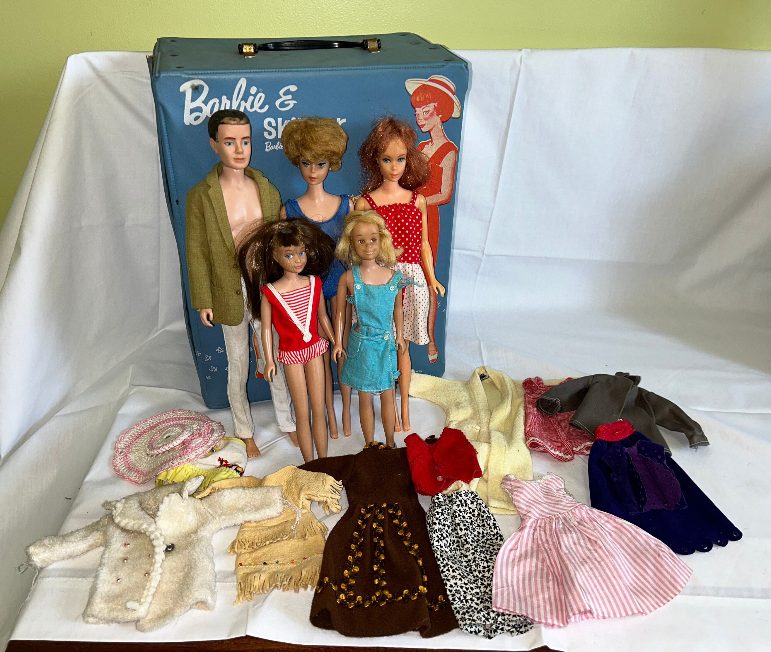 vtg Ken doll CLOTHES 1961 Fashion Pak suit 1960 Sleeper Set 781 pajamas  Barbie