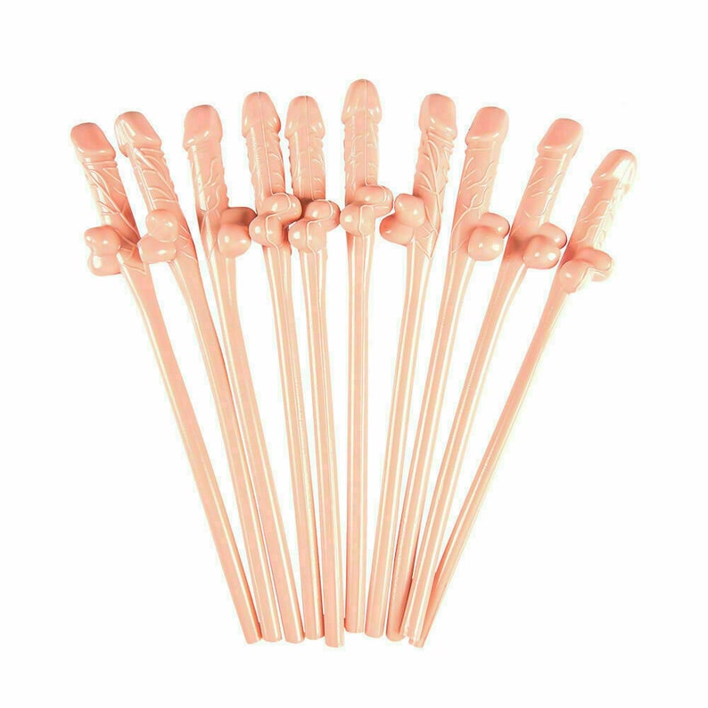 Willy Straws Hen Party Night Out Novelty Sucking Drinking Straws imagem 1