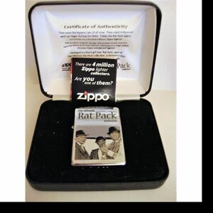 Rare 2004 Limited Edition Frank Sinatra Rat Pack Monochrome Zippo Lighter