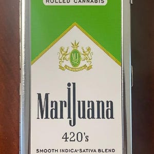 green cigarette case Premium Green 420 Cigarette Case for 100s & King Size With Built in Butane  Lighter