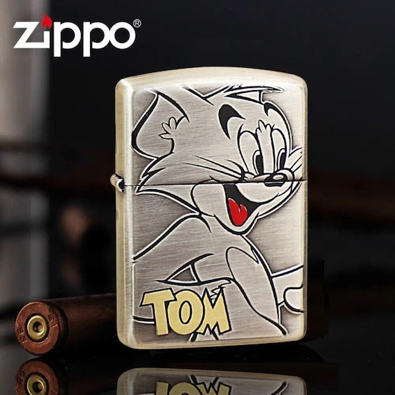Rare Japanese Issue Double Sided Armor Tom & Jerry Zippo