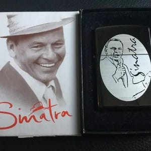 Ultra Rare 2002 Frank Sinatra Polished Oval Zippo Lighter Exclusive German Issue