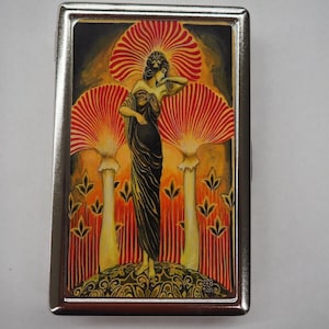 Cigarette Case Geisha Girl Art Work for 100's Cigarettes
