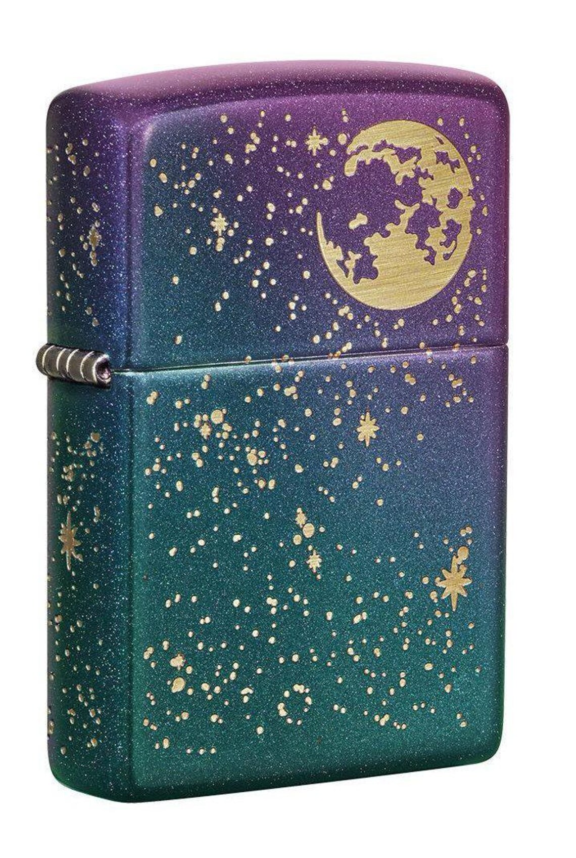 Zippo Lighter Stars and Moon Laser Engraved Iridescent Etsy