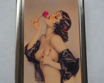 Cigarette Case Art Deco Art Work for 100's Cigarettes