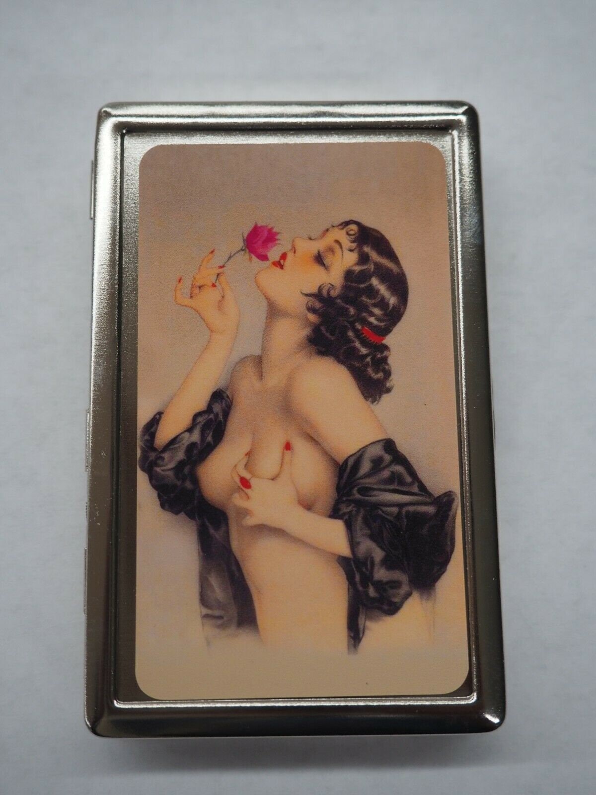 Cigarette Case Art Deco Art Work for 100's Cigarettes