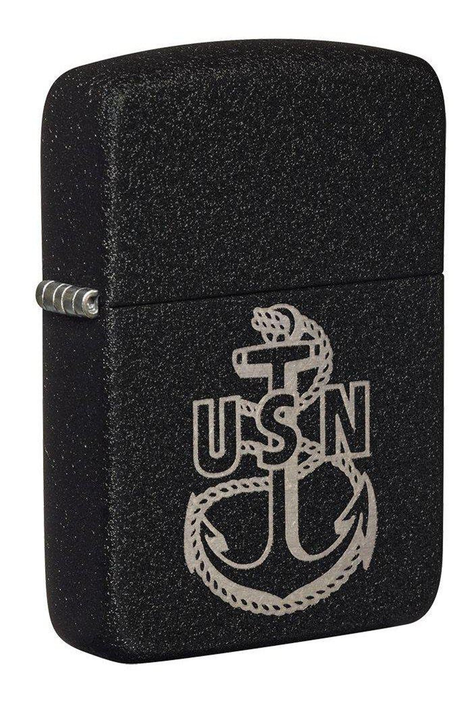 Zippo Lighter United States Navy Anchor Engraved Black Etsy