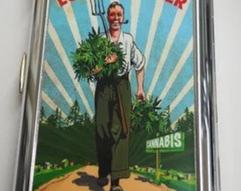 Support Your Local Farmer Joint Cigarette Storage Case With Built in Butane Lighter For Kings & 100&#39;s