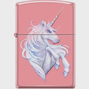 Cute Pink Unicorn Zippo Lighter
