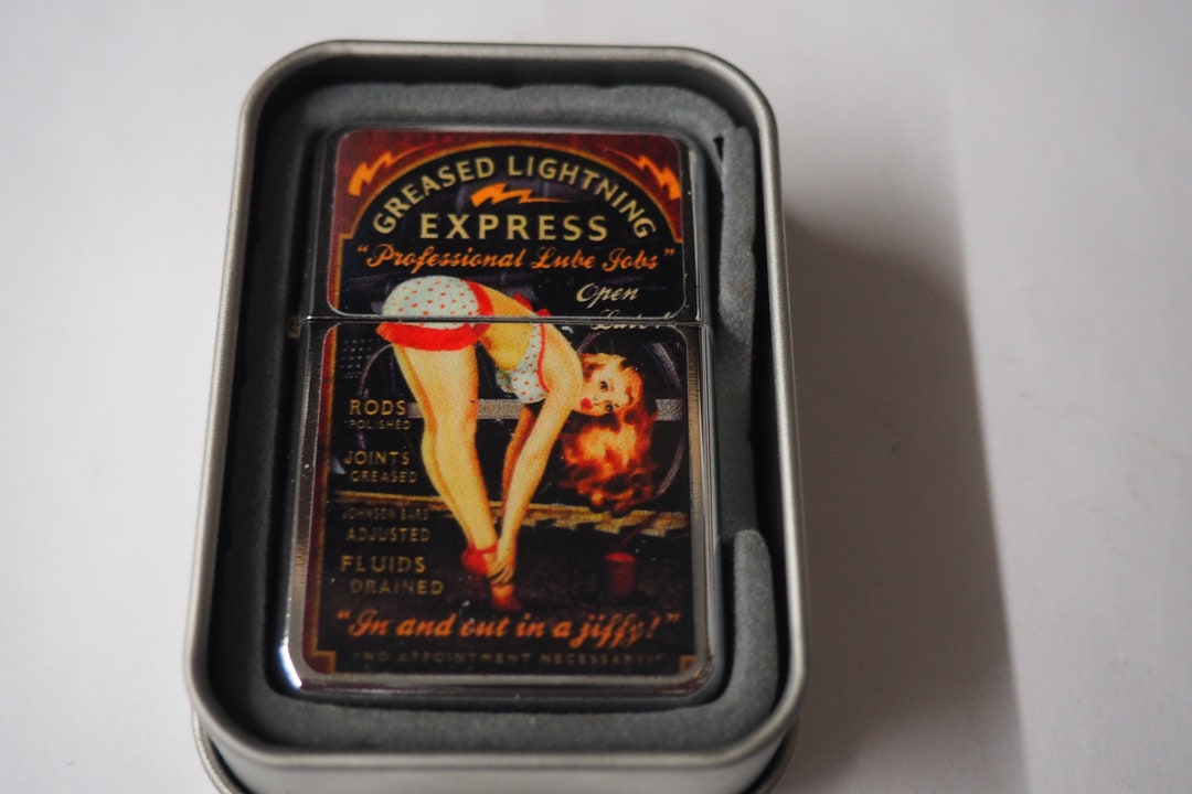 Greased Lightning Express Pin up Girl Dual Flame Torch Lighter Etsy
