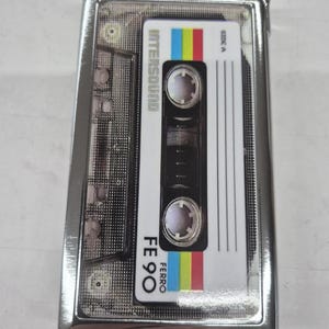 Premium Retro Cassette Cigarette Marijuana Case With Built in Butane Lighter for King Size & 100&#39;s