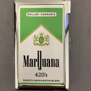 Premium Double Sided Cigarette Storage Case With Built in Butane Lighter