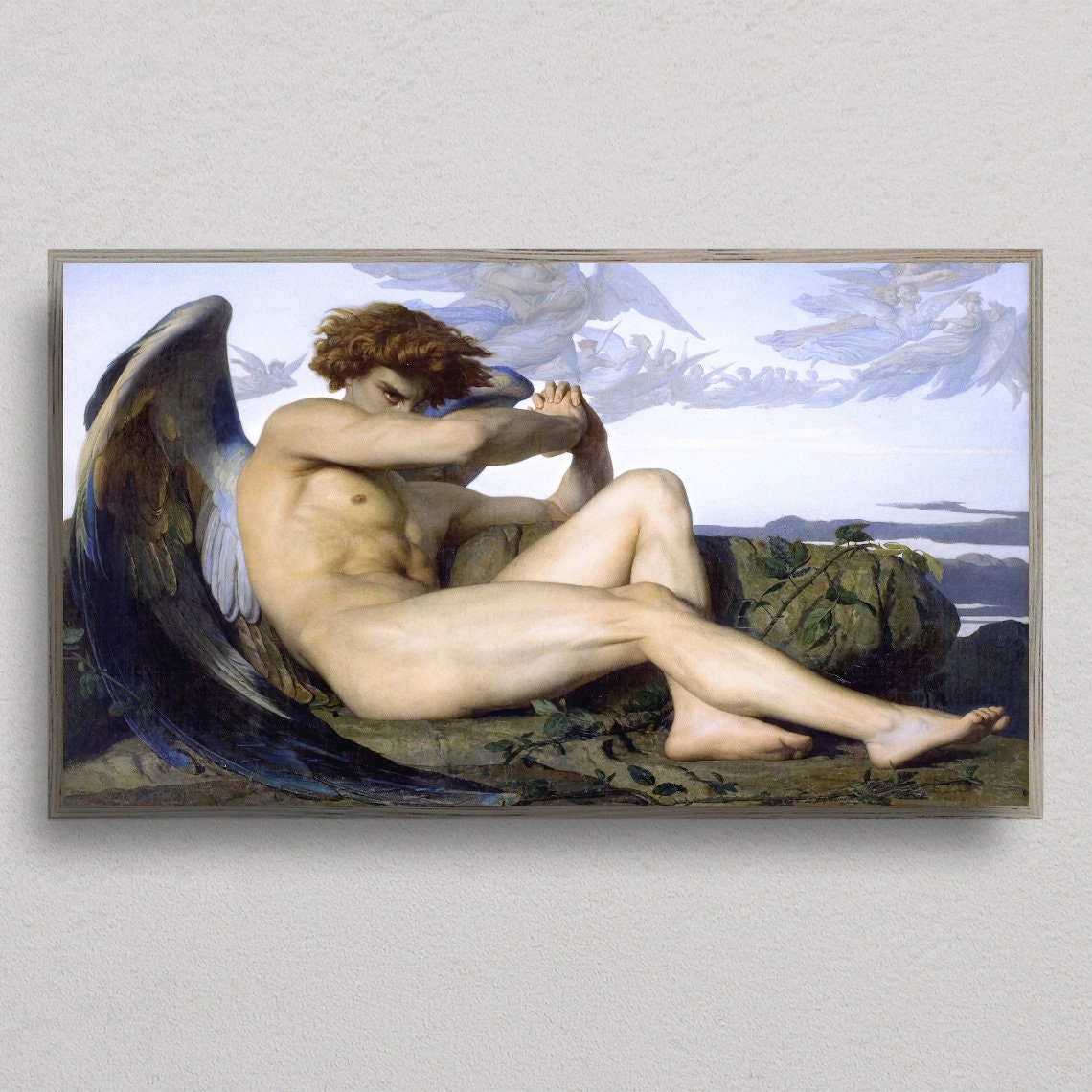 Samsung Frame TV Art Vintage Academism Fallen Angel by Etsy