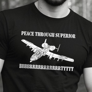 A-10 Warthog Thunderbolt Plane Meme Joke Funny BBBRRRRTTT Saying classic tee