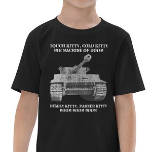Tiger Panzer Tank Meme Tough Kitty, Cold Kitty Gift Youth Jersey T-shirt