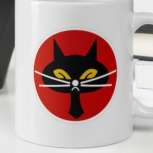 Black Cat Squadron Taiwanese U-2 Spy Plane Emblem White Glossy Mug