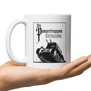 German Pre WW2 Panzer 1 Pro Tank Propaganda Art White Glossy Mug Gift