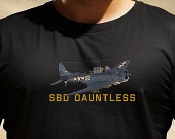 Koszulka z nadrukiem SBD Dauntless WW2 American Dive Bomber Samolot prezent