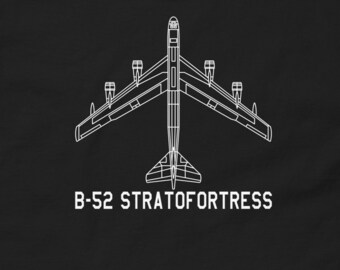 B-52 Stratofortress Bomber Geschenk Schematic Blueprint Linie Zeichnung Männer T-Shirt klassisch