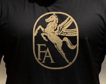 Fairchild Aircraft Vintage Airplane Manufacturer Pegasus Flying Horse Logo Men&#39;s classic tee