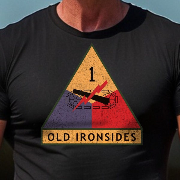 1st Armored Division Old Ironsides Badge WW2  Logo Insignia Badge Men's classic tee
