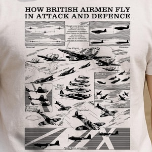 WWII British Pilots Formation Flying Airmen Attack and Defence Tactics classic tee