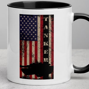 Tanker Abrams Tank Amerikanische Flagge Keramik Becher Geschenk