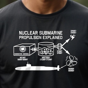 Nuclear Submarine Propulsion Funny Diagram classic tee