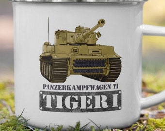 Tiger I Panzer VI WW2 Tank Camping Enamel Coffee Mugs
