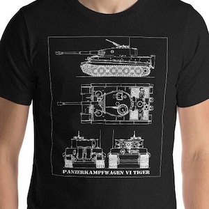 Panzerkampfwagen VI Tiger WW2 German Panzer Tank Blueprint Unisex t-shirt
