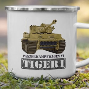 Tiger I Panzer VI WW2 Tank Camping Enamel Coffee Mugs