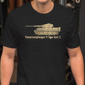 Panzer VI Tiger 1 German WW2 Tank Distressed T-Shirt Gift