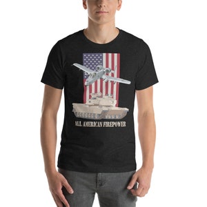 Abrams M1A2 A-10 Thunderbolt II Vintage American Flag Unisex T-shirt Gift