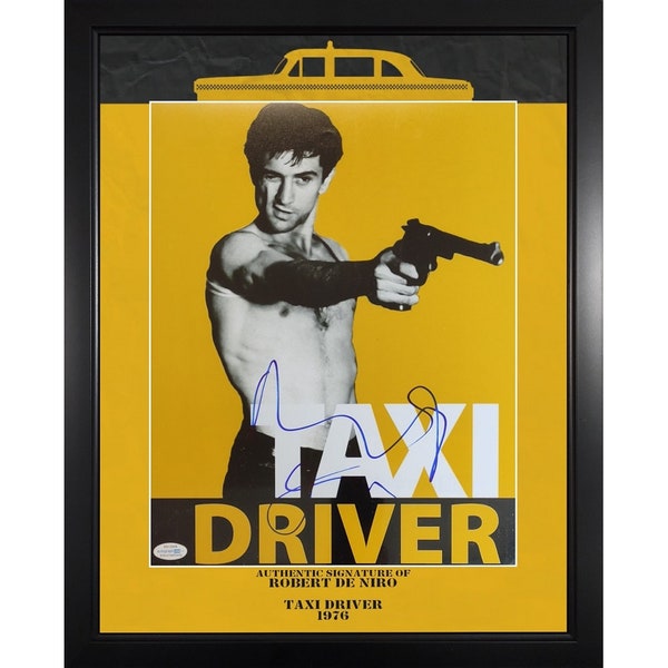 Robert De Niro Taxi Driver Movie Actor Custom Framed Signed Autograph Photo ACOA