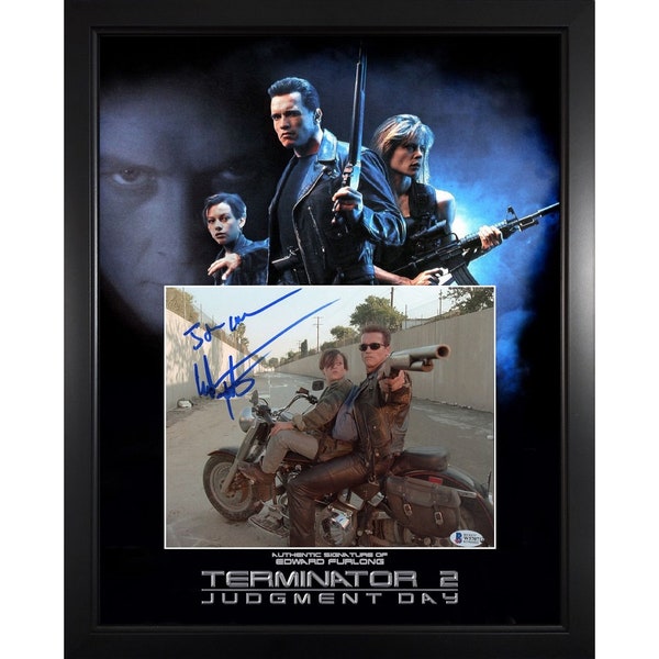 Edward Furlong Terminator 2 Movie Actor Custom Framed Signed Autograph Photo BAS