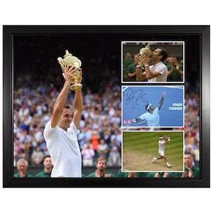 Roger Federer Tennis Champion Custom Framed Signed Autograph Photo COA