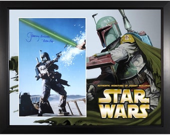スターウォーズ　ジェレミーブロック氏サイン入り　ボバ・フェットフィギュア スター・ウォーズ ボバ・フェット役 ジェレミー・ブロック氏