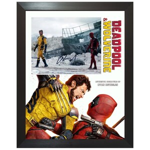 Ryan Reynolds Deadpool & Wolverine Custom Framed Signed Autograph Photo ACOA A