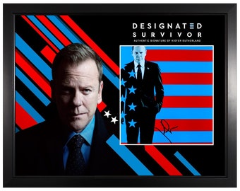 Kiefer Sutherland Designated Survivor Custom Framed Signed  Autograph Photo COA